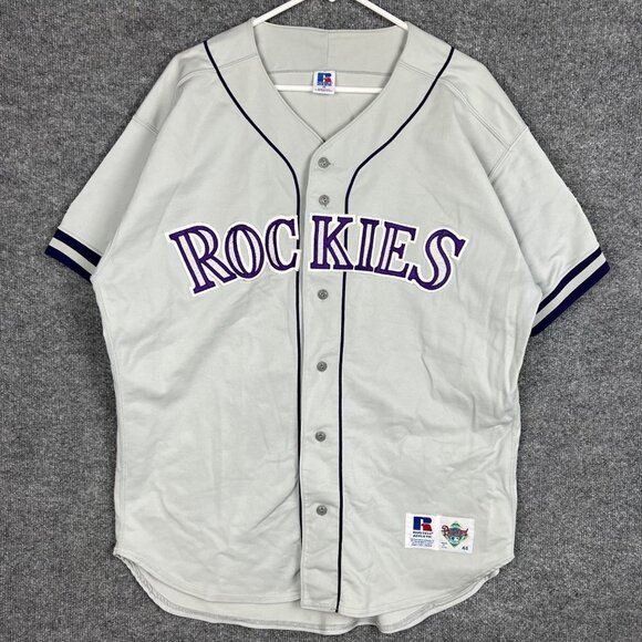 Original Russell Made In USA Colorado Rockies Diamond Collection Jersey‎ Sz 48 - Picture 1 of 9